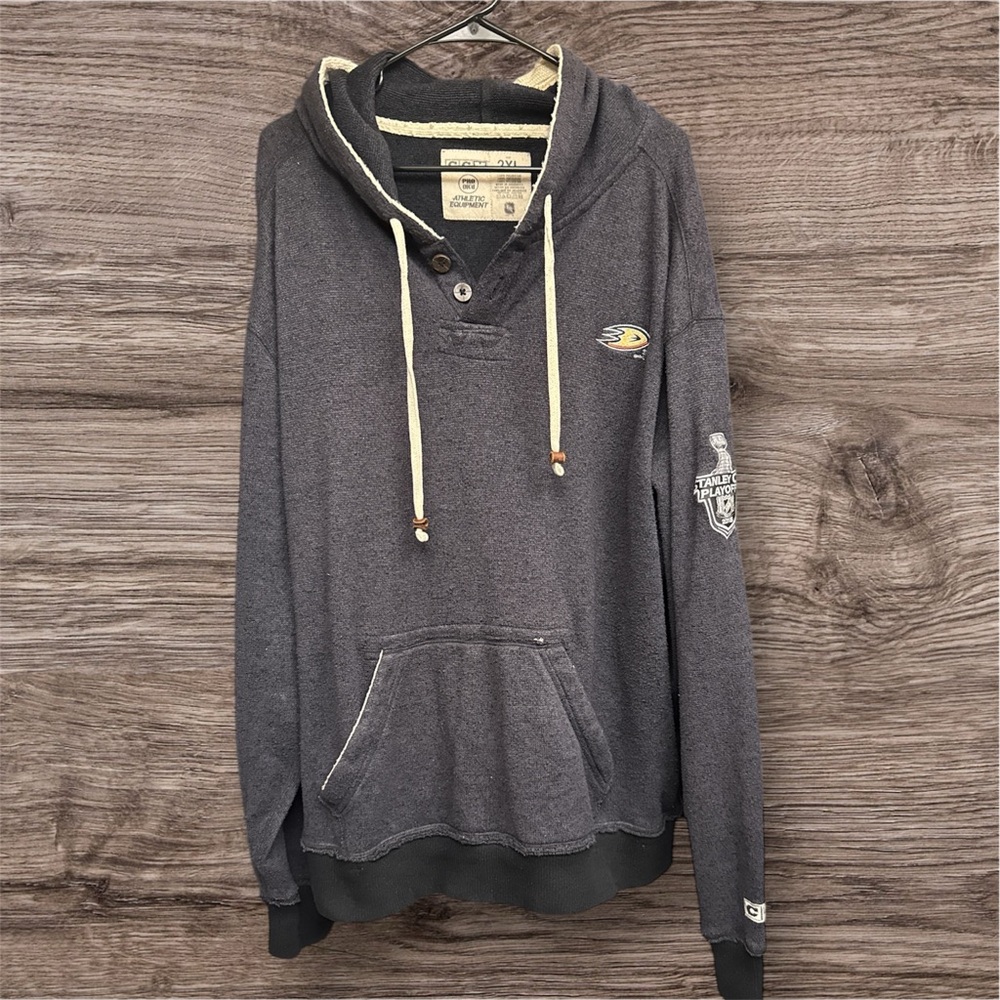 CCM NHL Hooded Ducks and Stanely Cup Men's Sweater